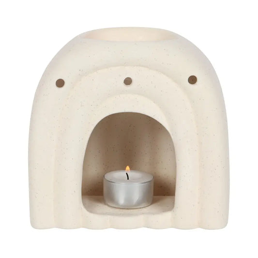 Minimalist Cream Speckle Arch Oil Burner