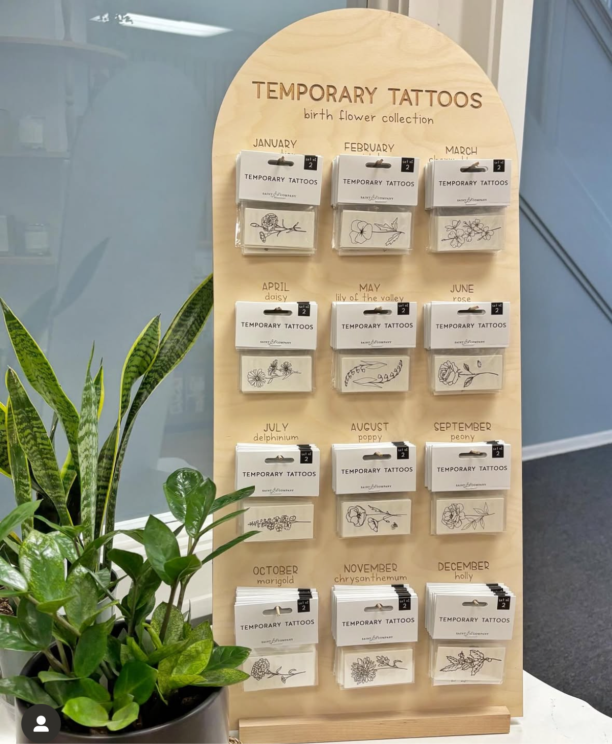 Birth Flower Temporary Tattoos