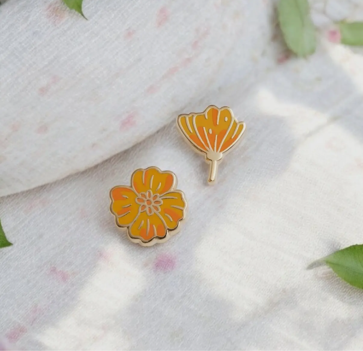 Golden Poppy Earrings