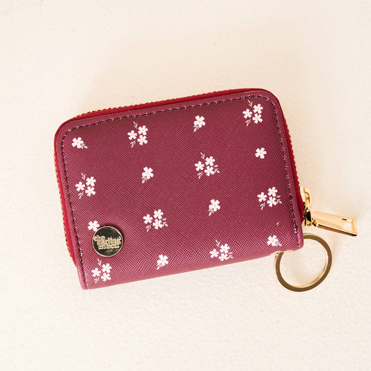 Zip Around Wallet-Pretty Posies Plum