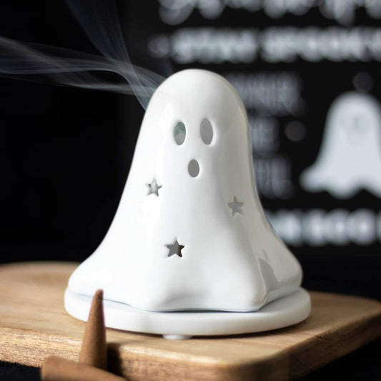 Halloween Ghost Tealight and Incense Cone Holder