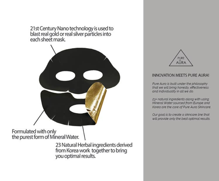 LUXURY ROSE GOLD METALLIC FOIL FACIAL SHEET MASK