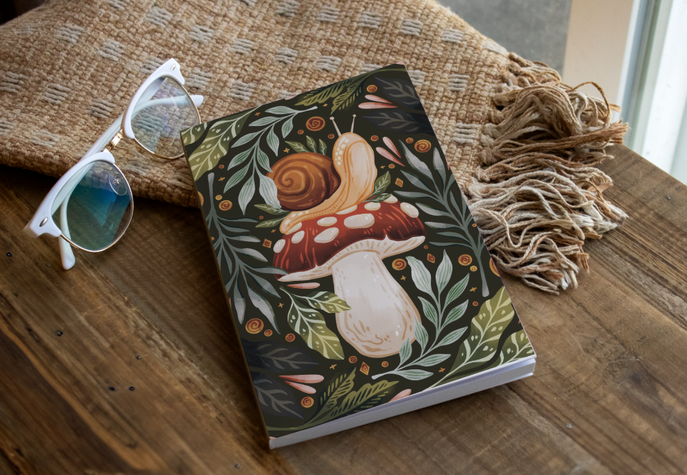 Snail & Mushroom Classic Layflat Journal Notebook