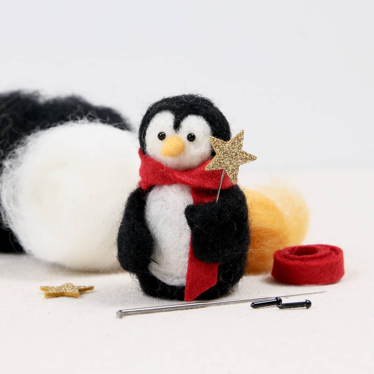 Needle Felting Kit - Penguin