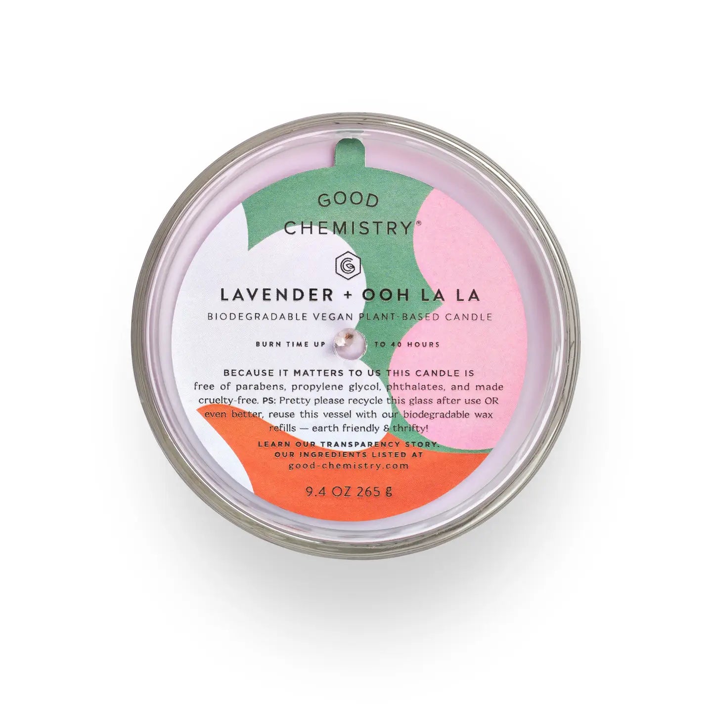 Reusable Glass Candle - Lavender + Ooh La La