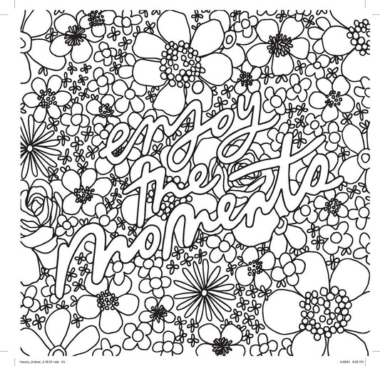 Hey Day Retro Flower Coloring Book