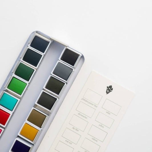 24 Color Watercolor Paint Palette