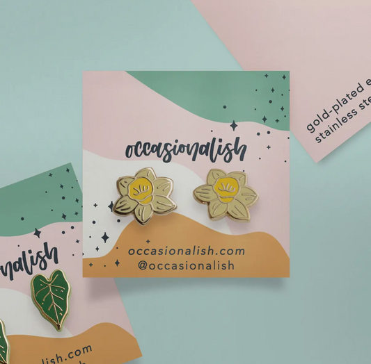 Yellow Daffodil Earrings