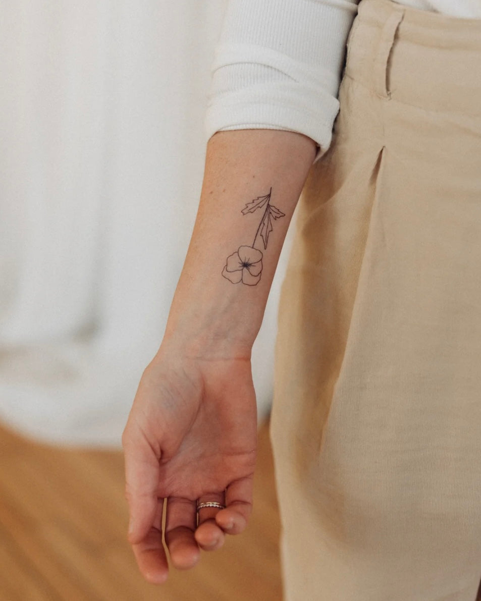 Birth Flower Temporary Tattoos