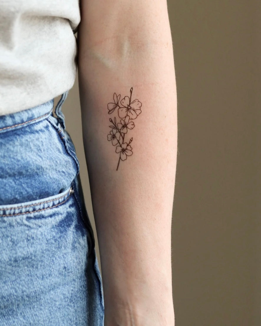 Birth Flower Temporary Tattoos