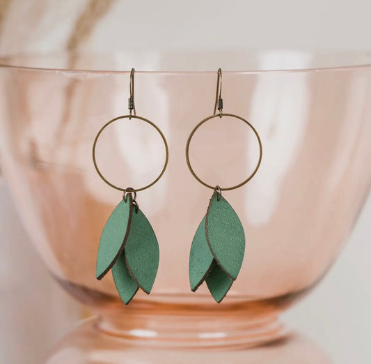 Tiny Leaves Hoops
