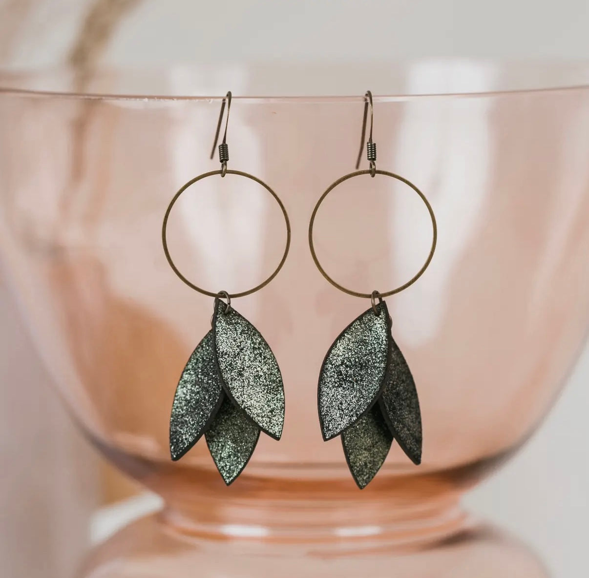 Tiny Leaves Hoops