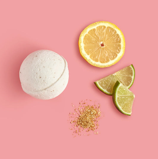 Energizing Joy Bath Bomb - lemon, lime & lemon peel