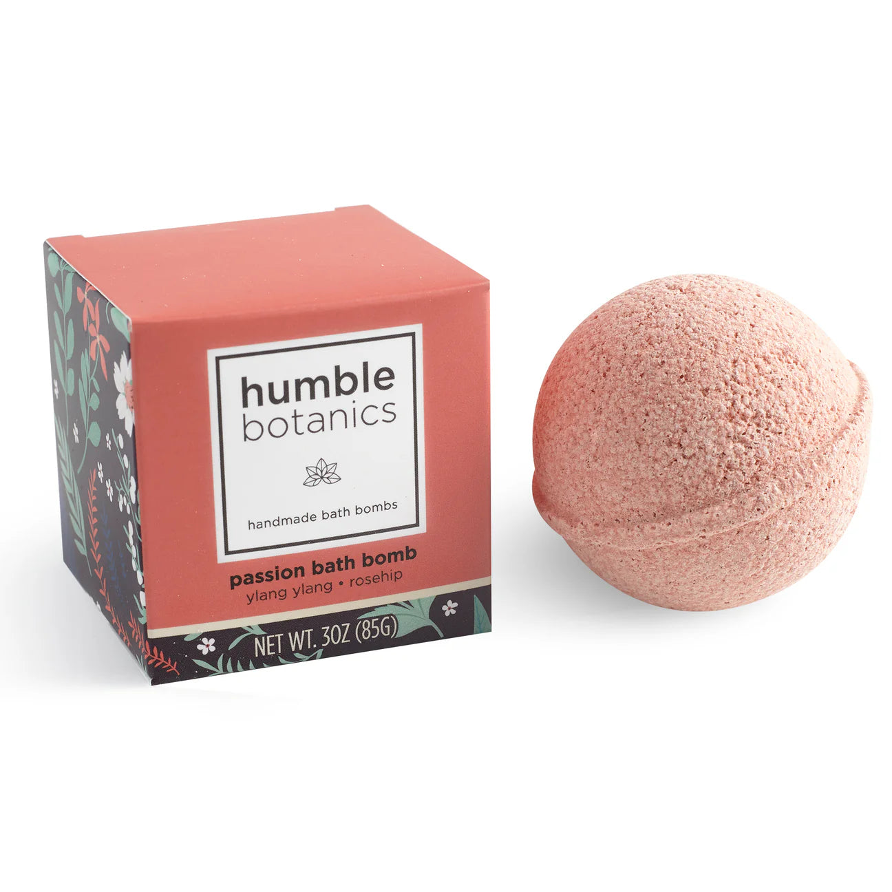 Passion bath bomb - ylang ylang, rosehip & rose