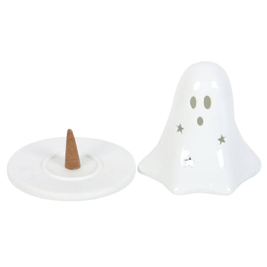 Halloween Ghost Tealight and Incense Cone Holder