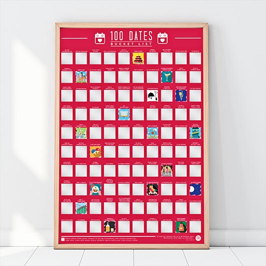 100 Dates To Go On Scratch Poster