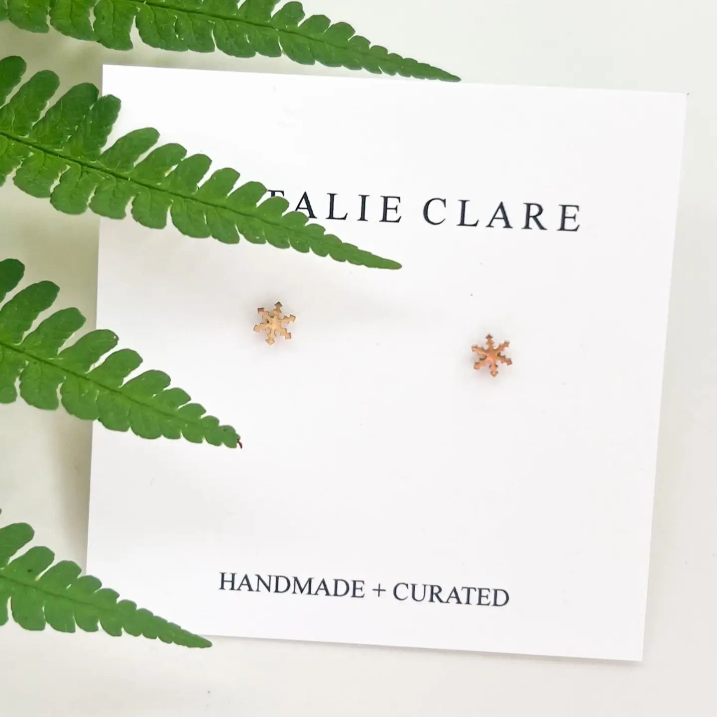 Mini Gold Snowflake Studs