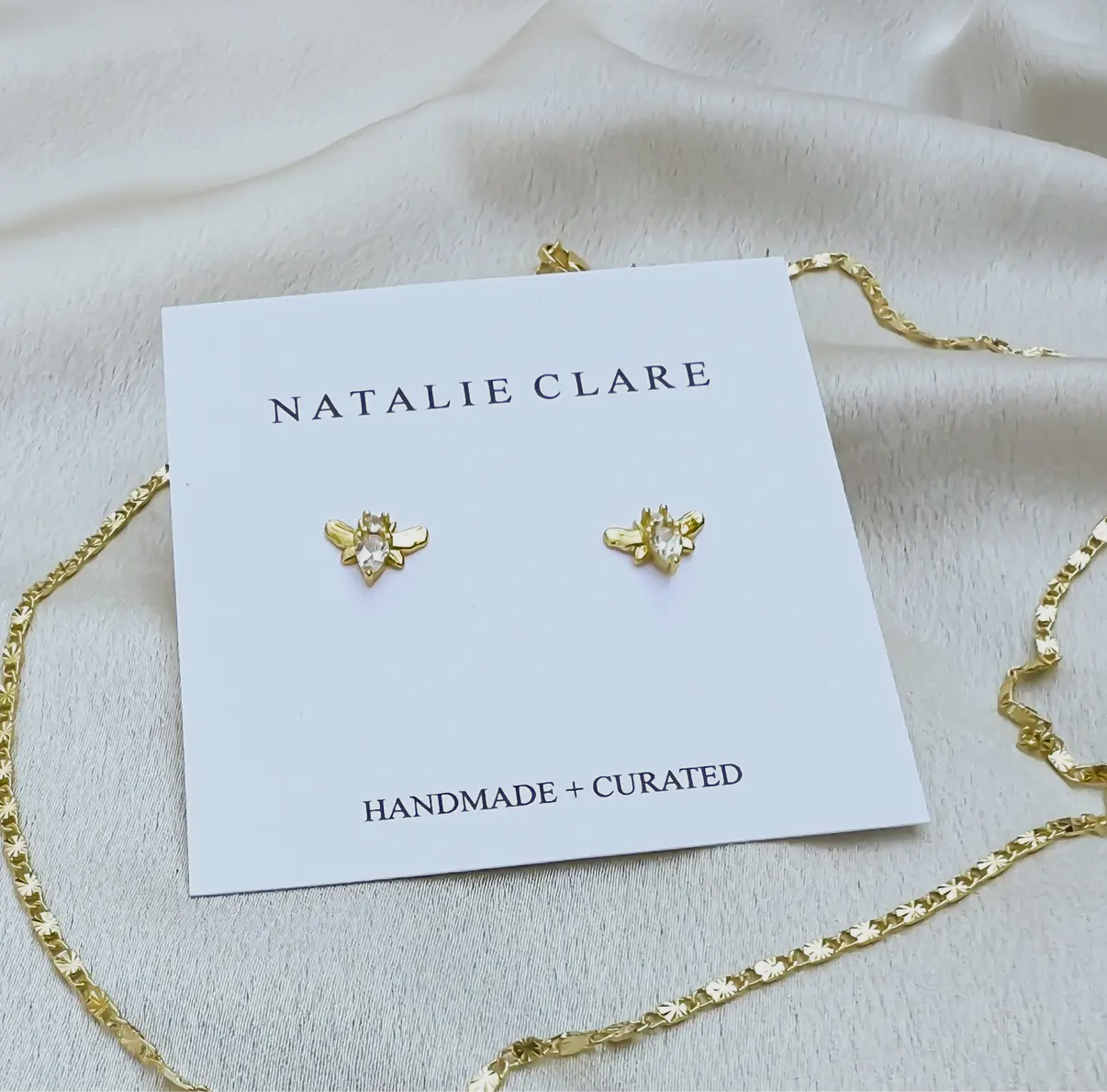 Sparkling Bee Studs