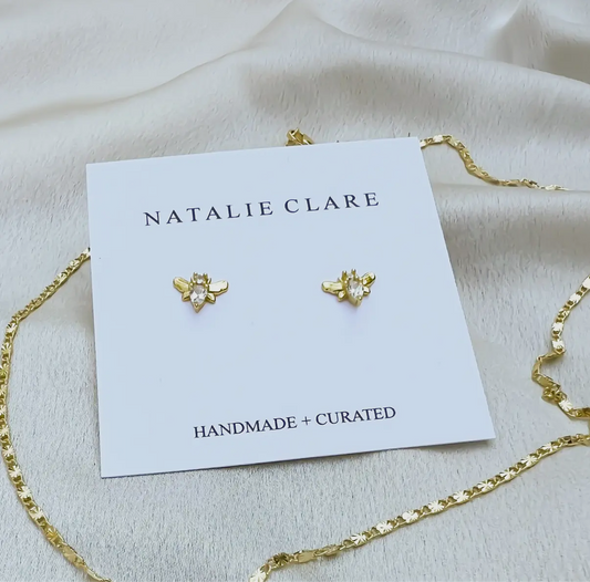 Sparkling Bee Studs