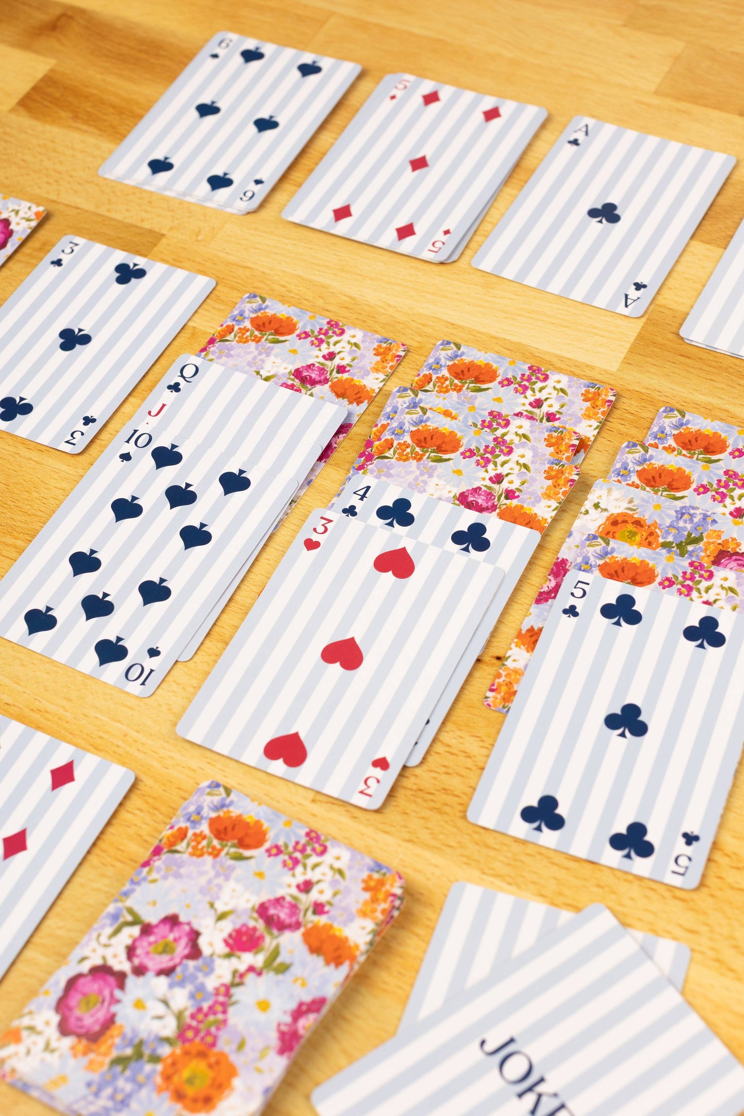 Primavera x Blue Stripes Playing Cards