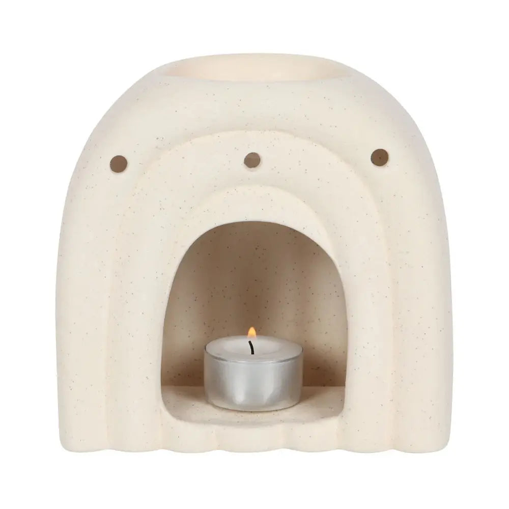 Minimalist Cream Speckle Arch Oil Burner