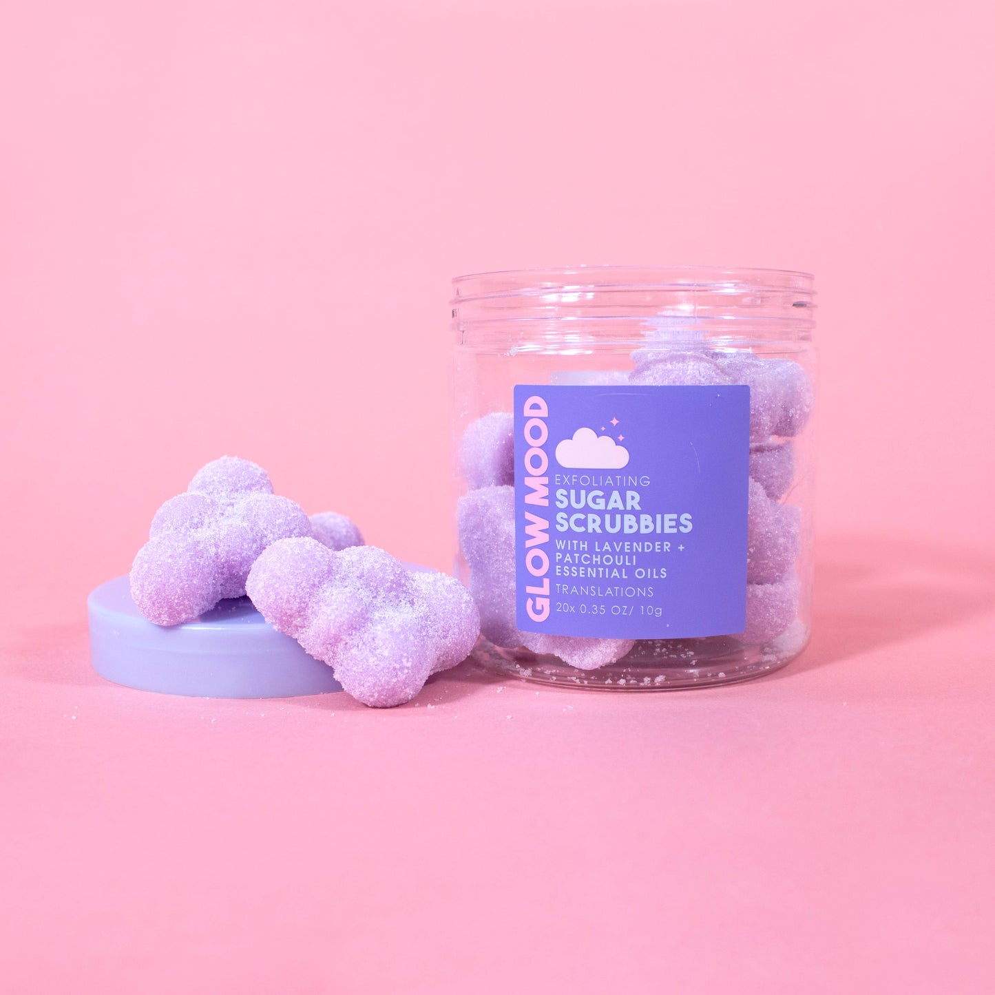 Lavender and Patchouli Exfoliating Sugar Scrubbies