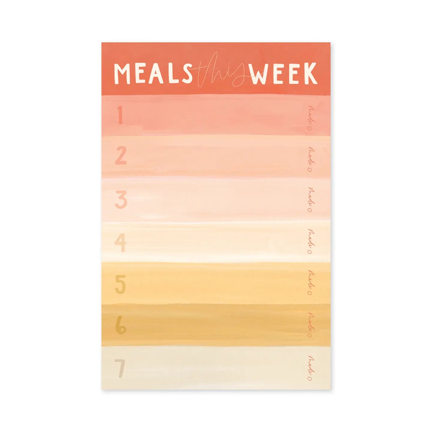 Meal Plan Notepad