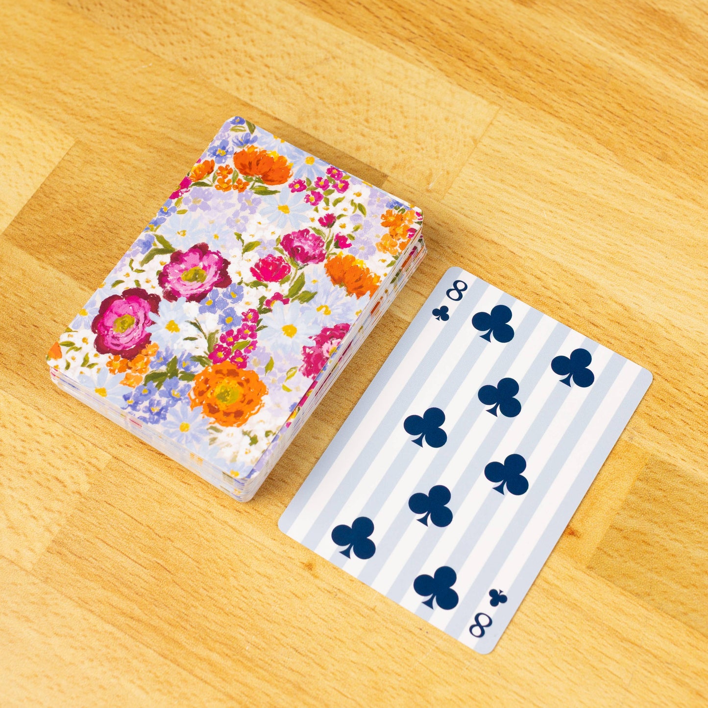 Primavera x Blue Stripes Playing Cards