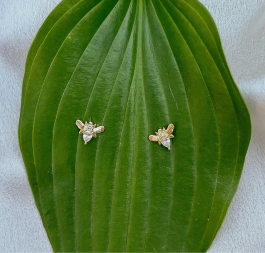 Sparkling Bee Studs
