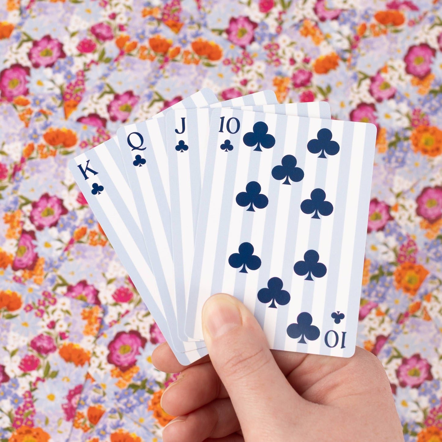 Primavera x Blue Stripes Playing Cards