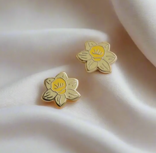 Yellow Daffodil Earrings