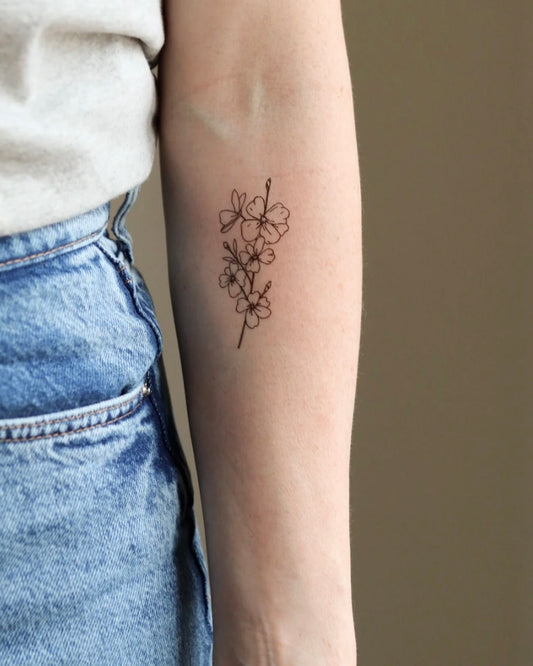 March | Cherry Blossom Temporary Tattoo