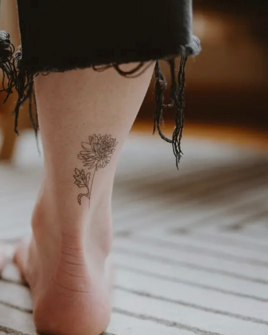 November Birth Flower | Temporary Tattoo