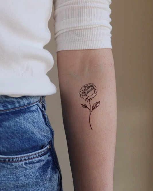 June | Rose Temporary Tattoo