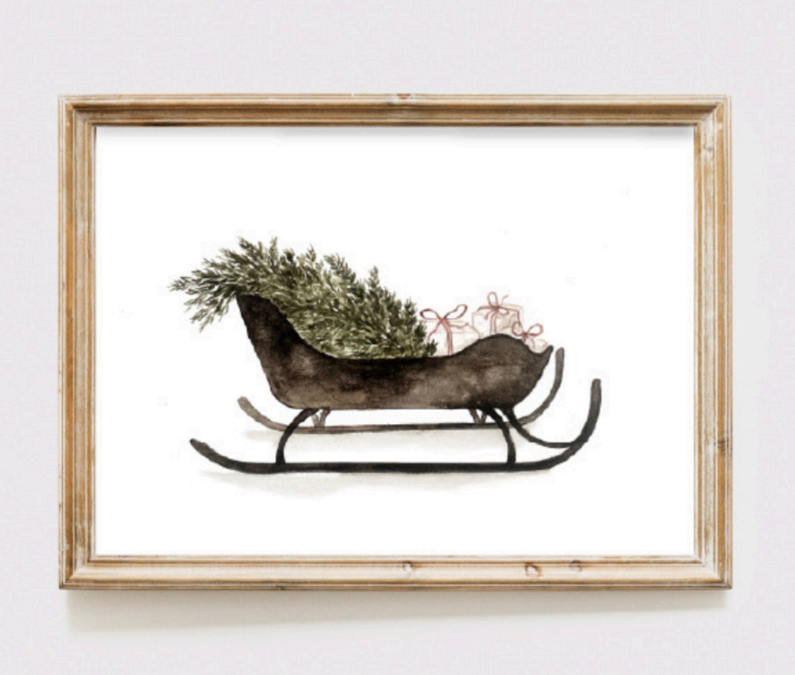 Christmas Sleigh | Art Print