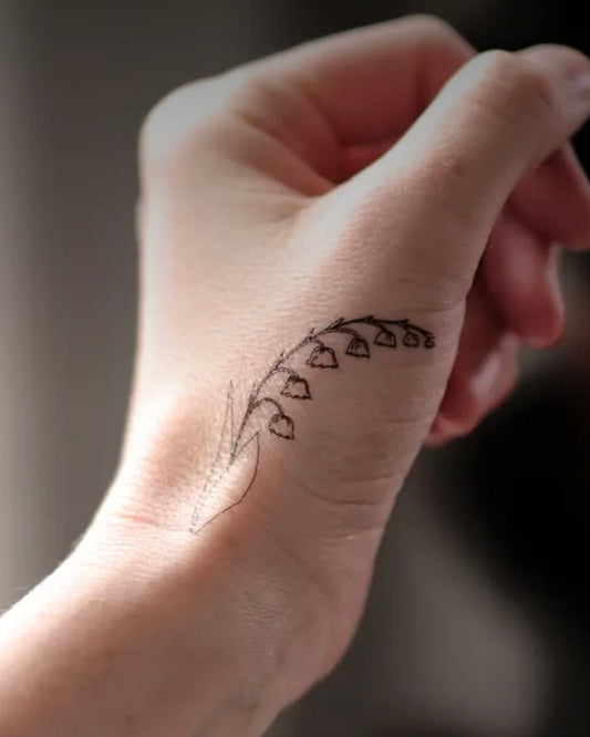May | Lily of the Valley Temporary Tattoo