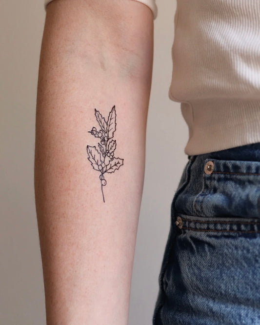 December Birth Flower | Temporary Tattoo