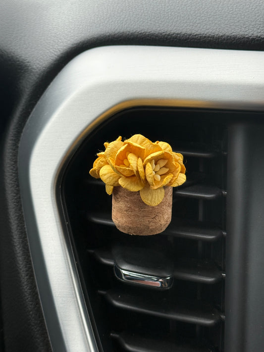 Plant Car Diffuser - Yellow Flowers