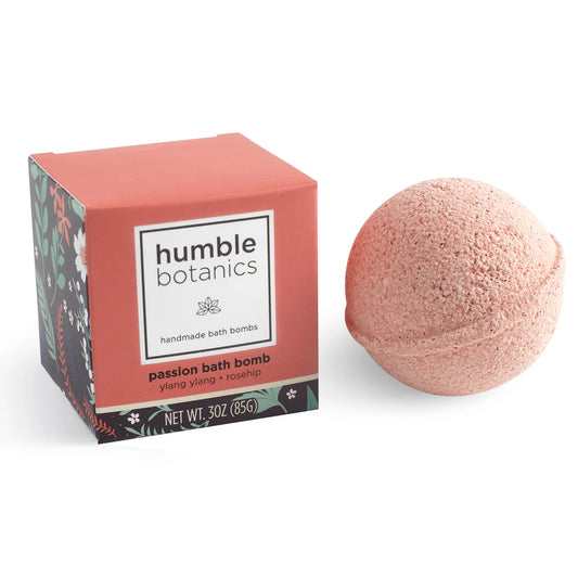 Passion bath bomb - ylang ylang, rosehip & rose