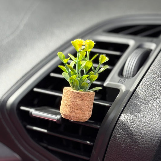Plant Car Diffuser - Yellow Flowers