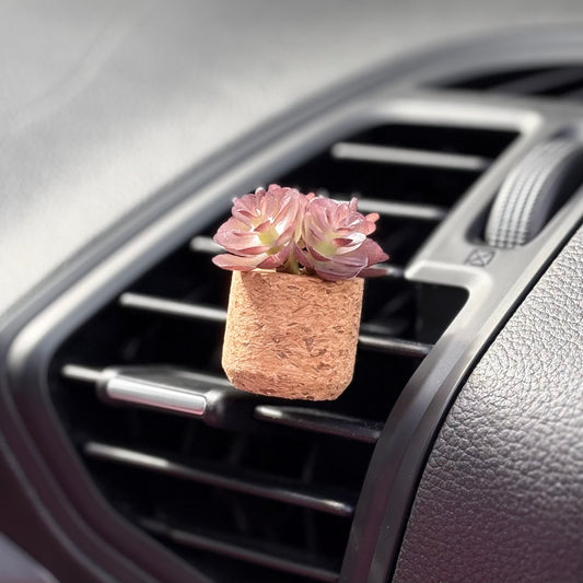 Plant Car Diffuser - Red Succulent