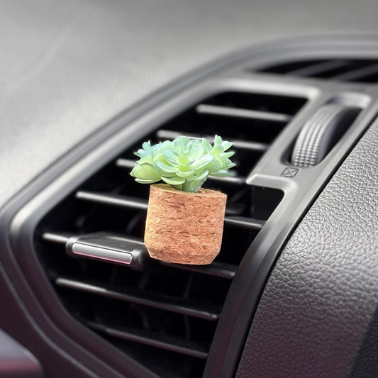 Plant Car Diffuser - Green Succulent