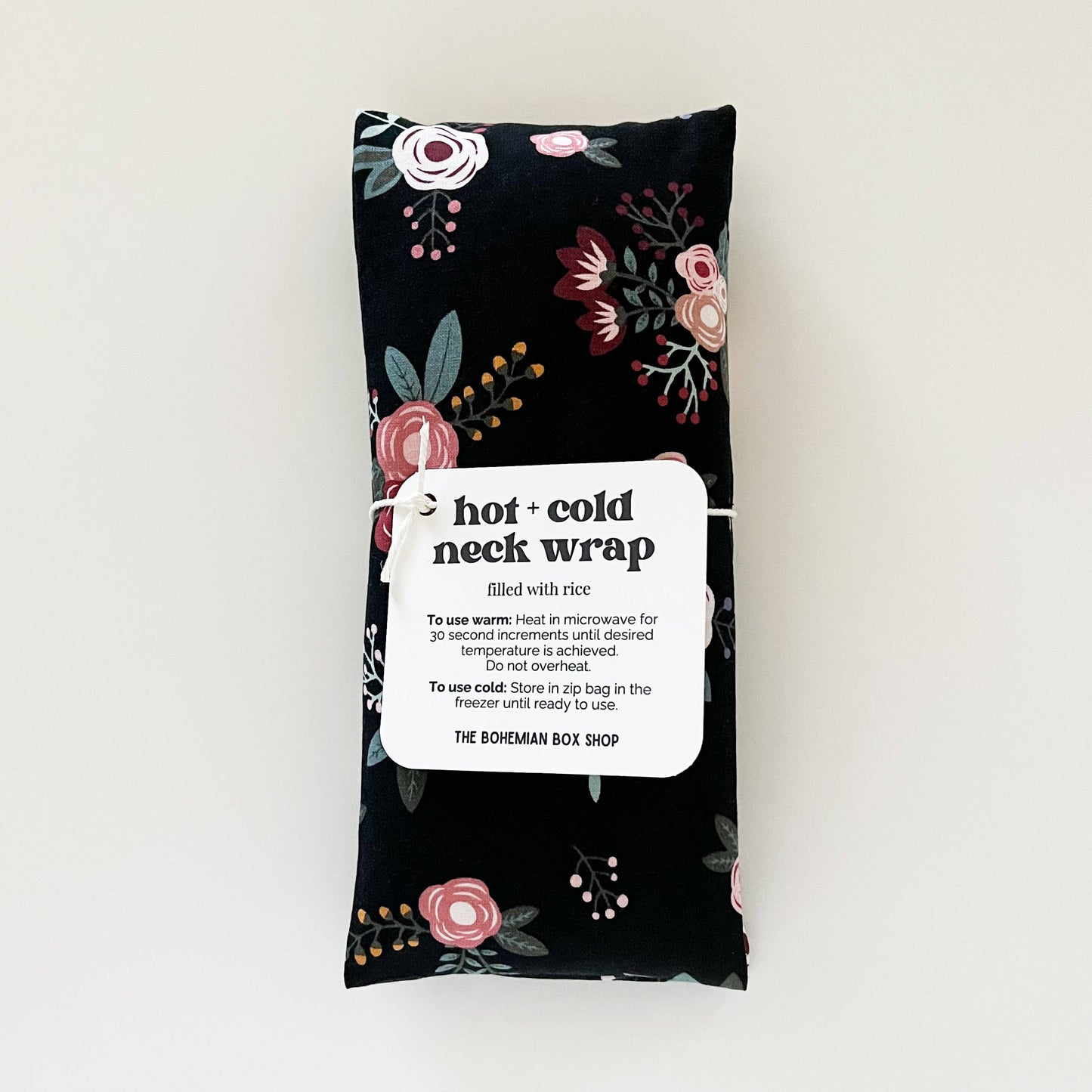 Hot & Cold Therapy Neck Wrap - Sweet Floral On Black
