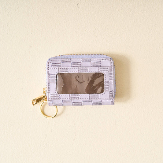 Zip Around Wallet-Periwinkle Check