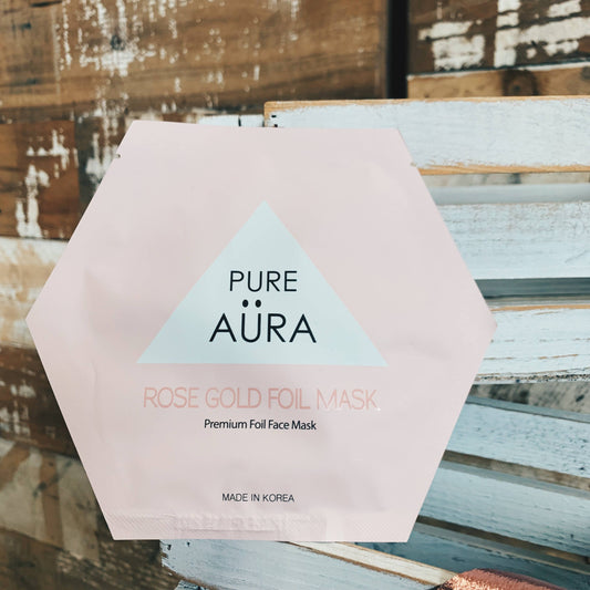 LUXURY ROSE GOLD METALLIC FOIL FACIAL SHEET MASK