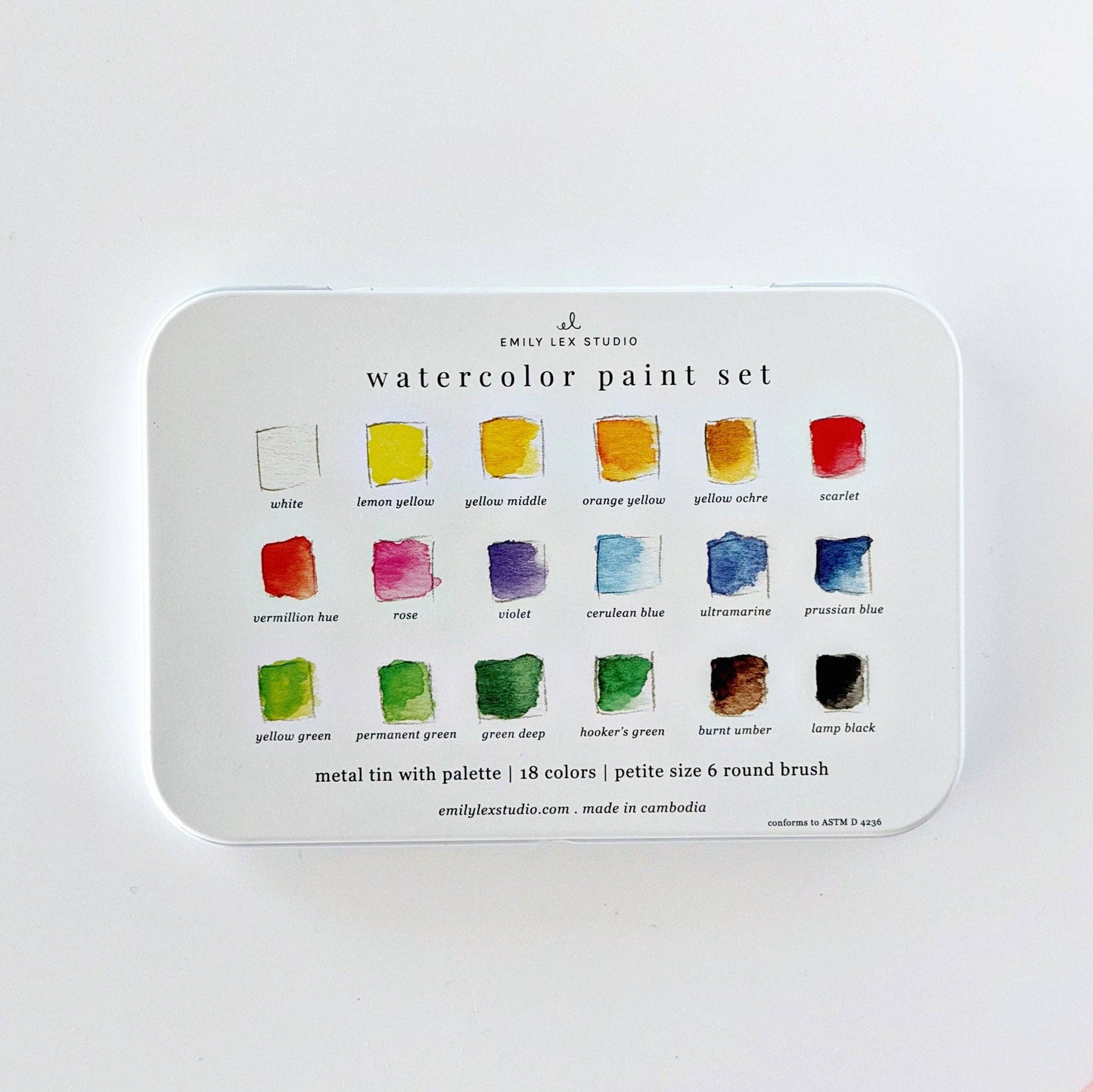Watercolor Paint Set | 18 Colors with Brush