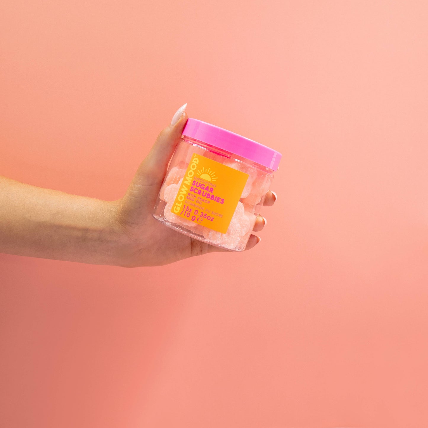 Peach and Mint Exfoliating Sugar Scrubbies