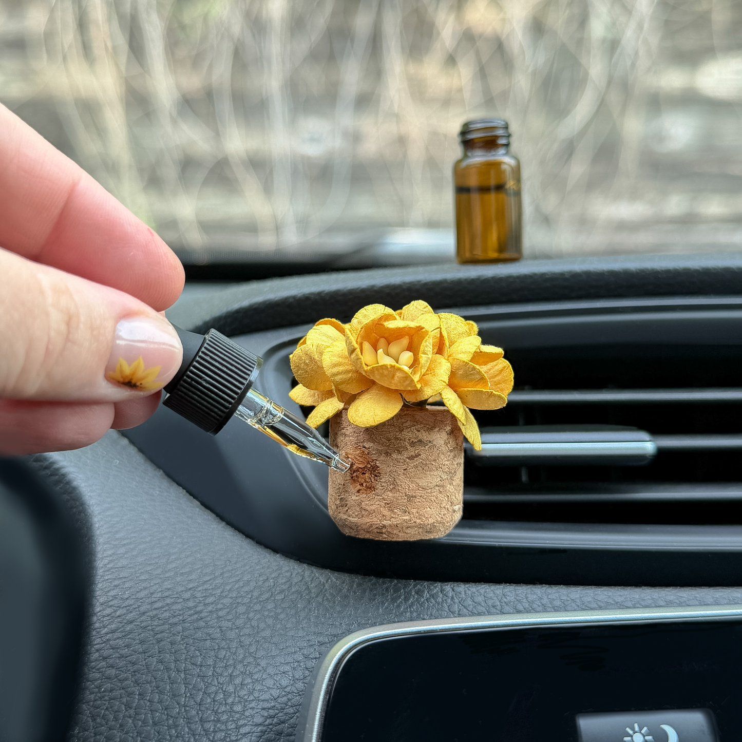Ochre Fall Flower | Plant Car Diffuesr