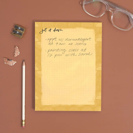 Golden Sun Dot Grid Notepad