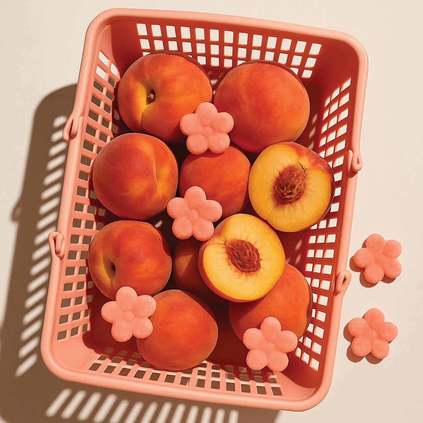 Peach and Mint Exfoliating Sugar Scrubbies